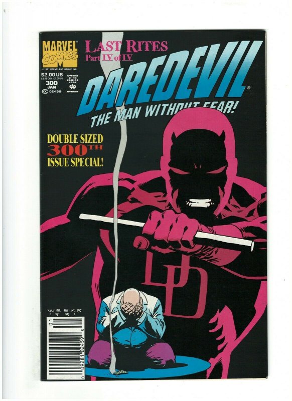 Daredevil #300 VF+ 8.5 Newsstand Marvel Comics 1992 vs. Kingpin