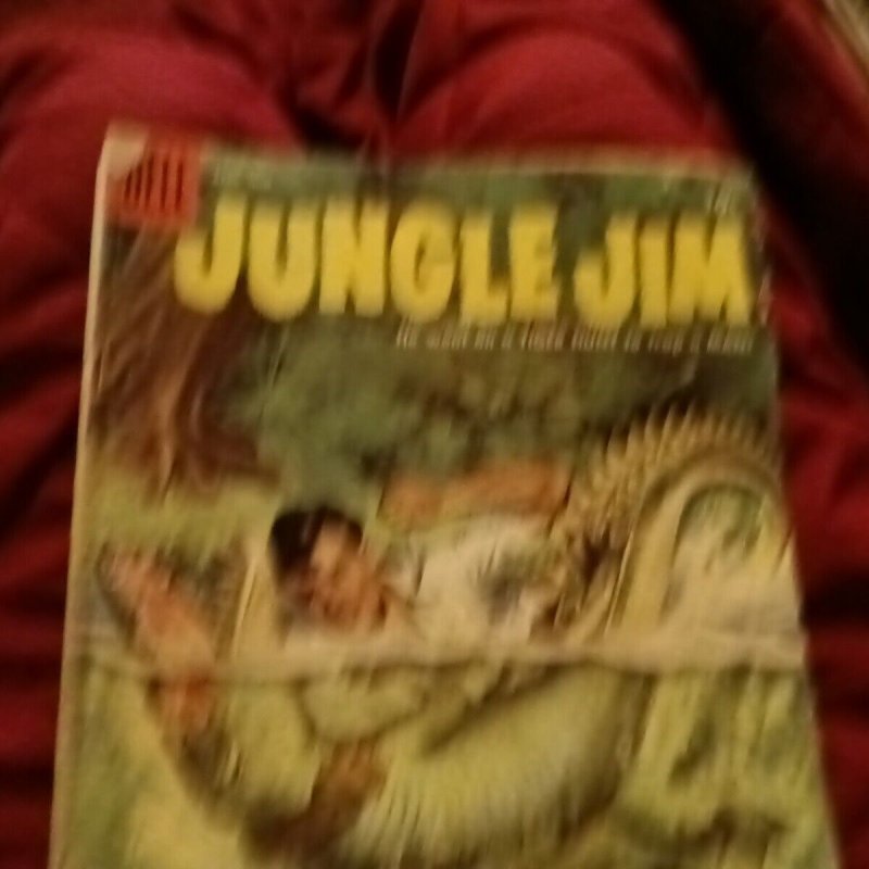 JUNGLE JIM #5-DELL--ALLIGATOR TERROR COVER--BENGAL TIGER STORY- 1955