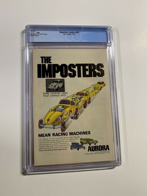 Detective Comics 429 Cgc 9.6 Ow/w Pages Batman Bronze Age Dc Comics