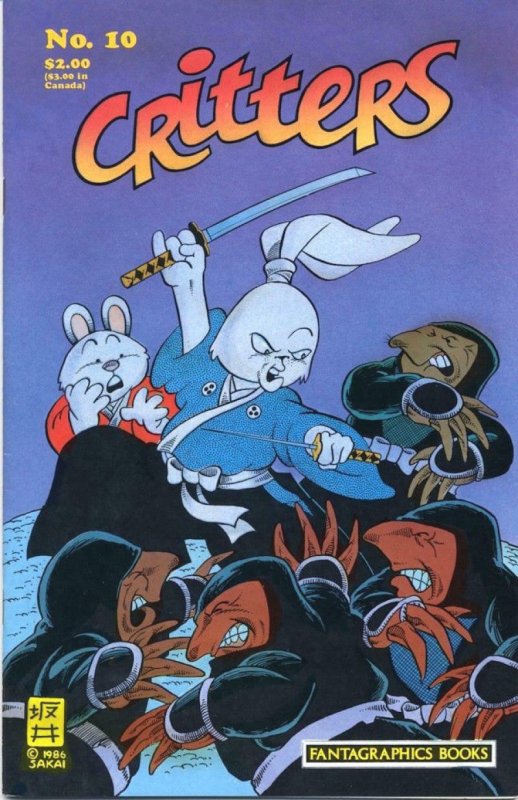 CRITTERS #10, VF-, Usagi Yojimbo, Stan Sakai, 1986 1987, more in store