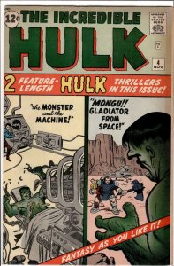 The Incredible Hulk #4 (1962) 1st Mongu! see description