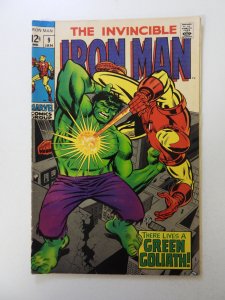 Iron Man #9 (1969) VG+ condition centerfold detached bottom staple