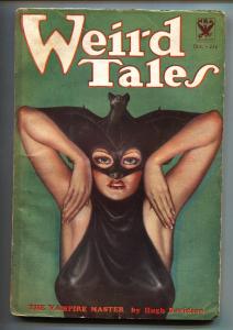 Weird Tales 10/1933-Famous Bat Woman cover-Pulp Magazine