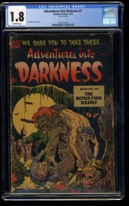 Adventures into Darkness #7 CGC GD- 1.8 Off White