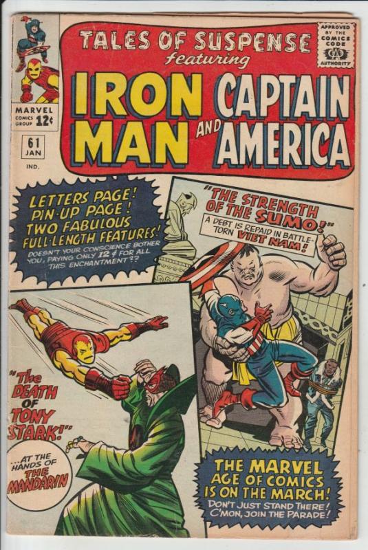 Tales of Suspense #61 (Jan-65) FN Mid-Grade Iron Man, Captain America