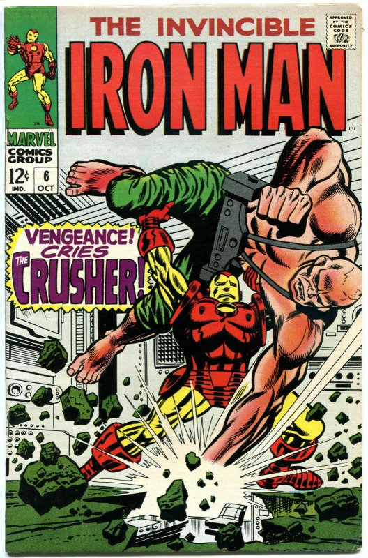 IRON MAN #6, VF+, Invicible, Crusher, George Tuska, 1968, more IM in store 