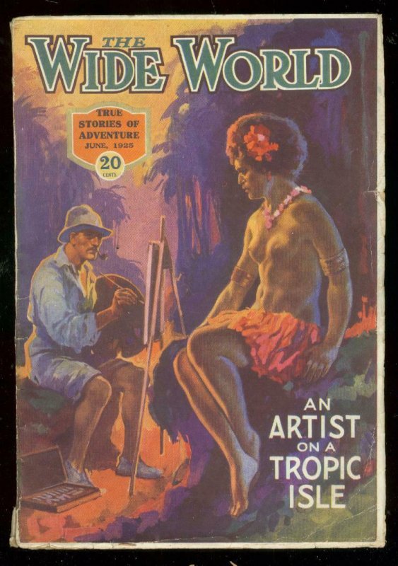 WIDE WORLD PULP JUNE 1925-NUDE COVER-EXPLORATION FN 