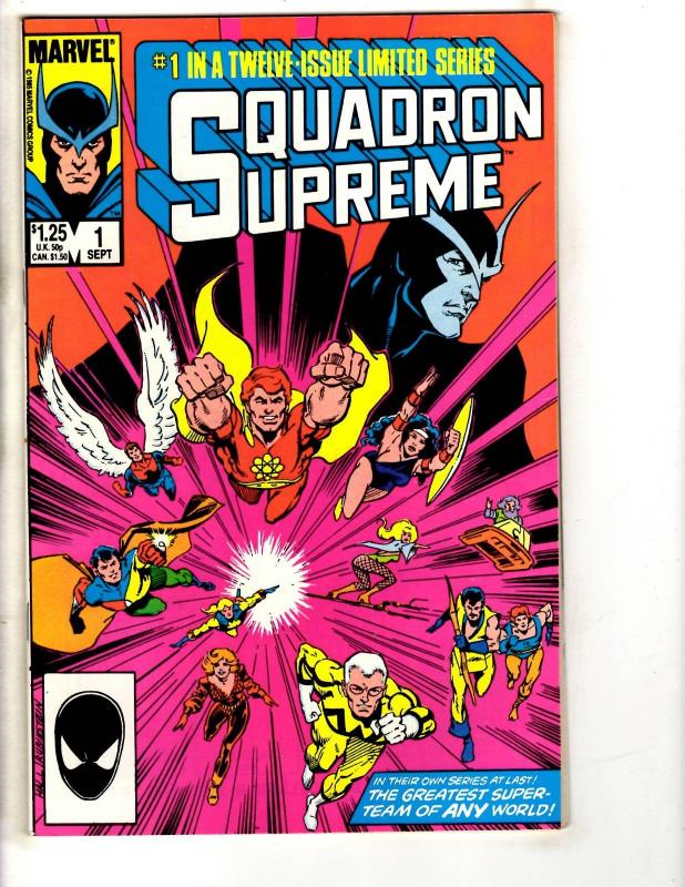 Lot Of 11 Squadron Supreme Marvel Comic Books # 1 2 4 5 6 7 8 9 10 11 12 AD41