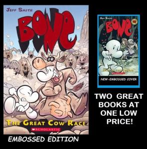 LOT OF 2 TPB's, BONE - EYES OF THE STORM , THE GREAT COW RACE, JEFF SMITH