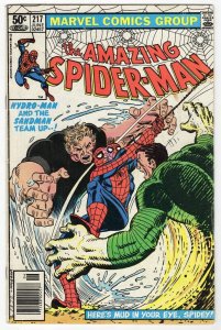Amazing Spider-Man #217 VINTAGE 1981 Marvel Comics Sandman 2nd Hydro Man