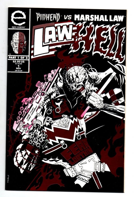 Pinhead vs Marshal Law #1 & 2 Law In Hell - Set - Horror - Epic - 1993 - NM