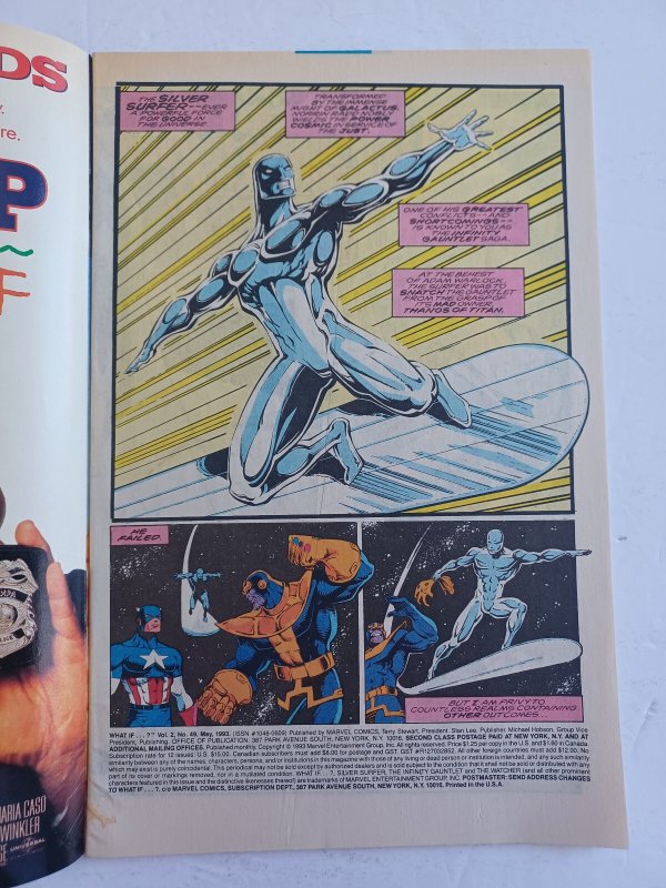 What If...? #49 - Silver Surfer Infinity Gauntlet - 1993 - VF/NM