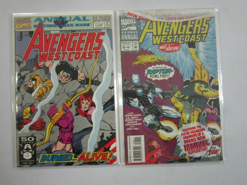 Avengers West Coast lot 50 different from #48-102 + Annuals 6.0 FN (1989-94)