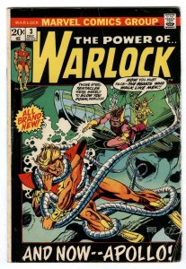 Warlock #3  Dec 1972  Evolutionary Appearance Hulk and Rhino cameos Gil Kane Art 