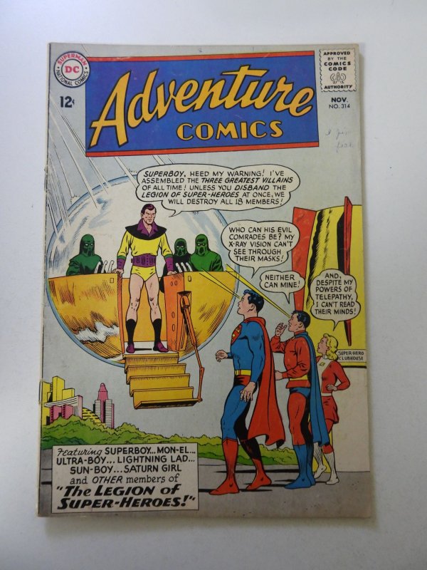 Adventure Comics #314 (1963) FN condition ink front cover