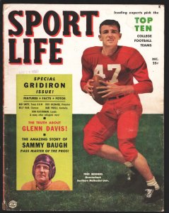 Sport Life 12/1951-Amazing Story of Sammy Baugh-Special Gridiron issue-Top Te...