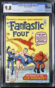 FANTASTIC FOUR FACSIMILE EDITION #4 MARVEL COMICS JACK KIRBY CGC 9.8 NM