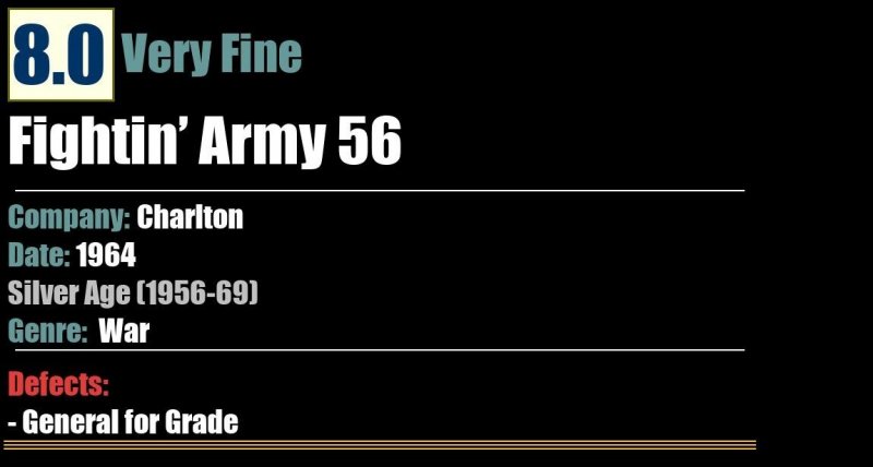 Fightin' Army 56 (1964) VF Silver Age Charlton comic