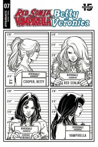 Red Sonja & Vampirella Meet Betty & Veronica #7 1:20 Braga B&W Variant EB106