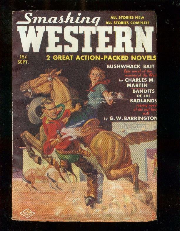 SMASHING WESTERN PULP-SEPT 1937-BANDITS BADLANDS-THRILL FN