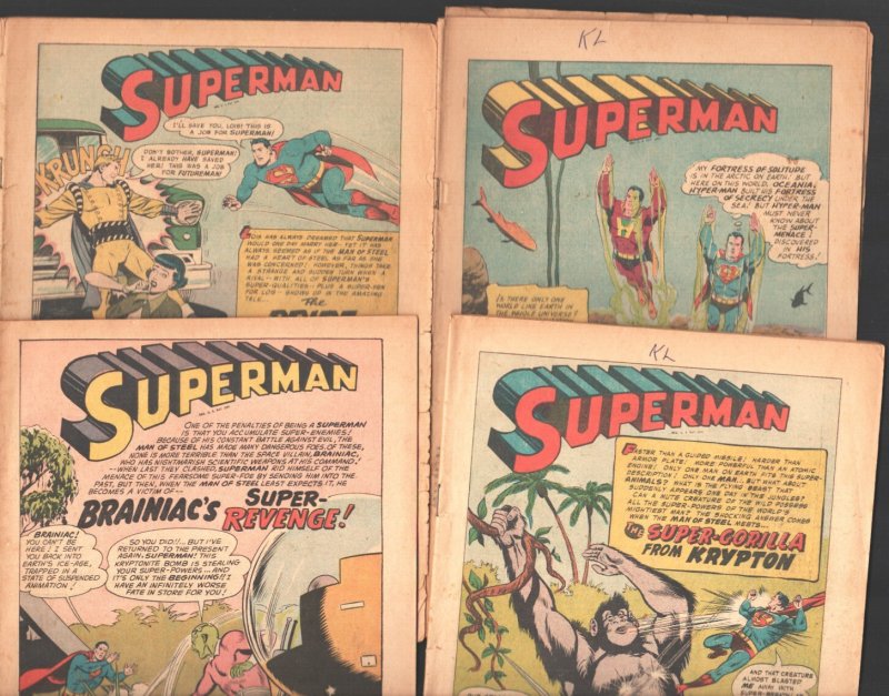 DC Comics Silver Age Reader Coverless Lot of 7 Comics 1958-Action-Detective