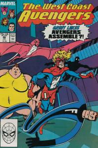 West Coast Avengers #46 VG; Marvel | low grade comic - save on shipping - detail