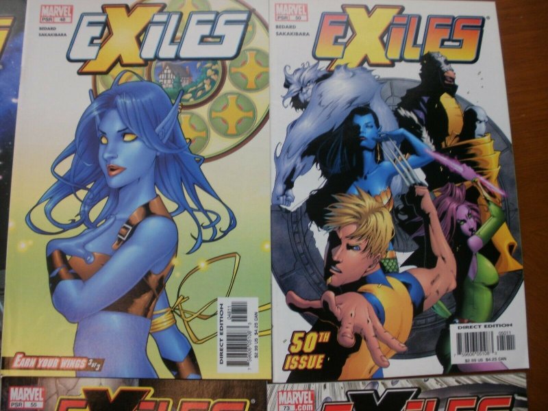 8 Marvel EXILES Comic #44 45 48 50 51 52 55 73 (Blink Time Earn Wings Bump Night