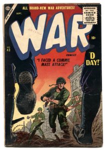 War Comics #43 1956- Atlas- D-DAY- Commie Mass Attack VG+