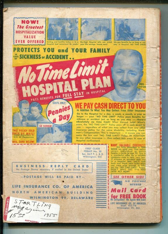 STARTLING STORIES SUMMER 1955-PULP-EMSH COVER-MURRAY LEINSTER-good