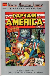 Marvel Milestone Edition Captain America Comics #1  8.5 VF+