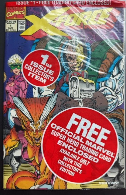 X-Force #1 (1991) Polybagged w/ Cable card