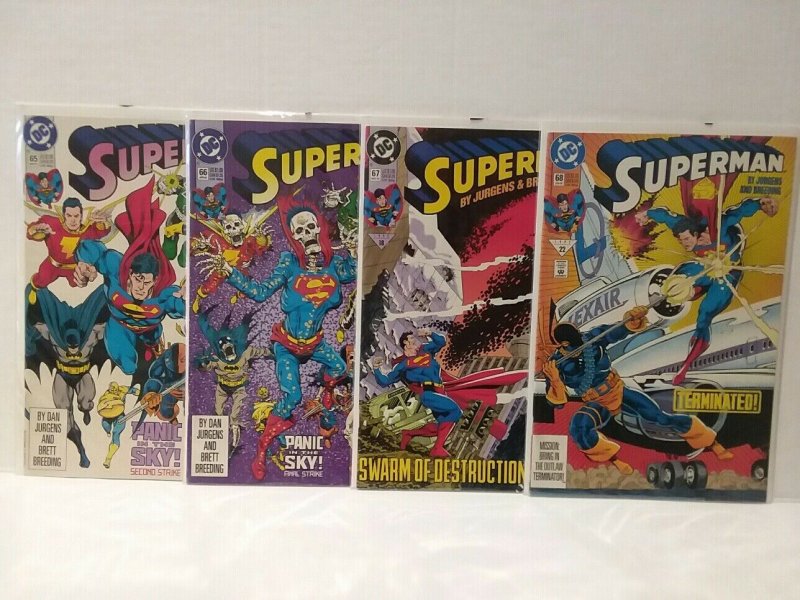 SUPERMAN - #65 - #68 - PANIC IN THE SKY & THE TERMINATOR - FREE SHIPPING!