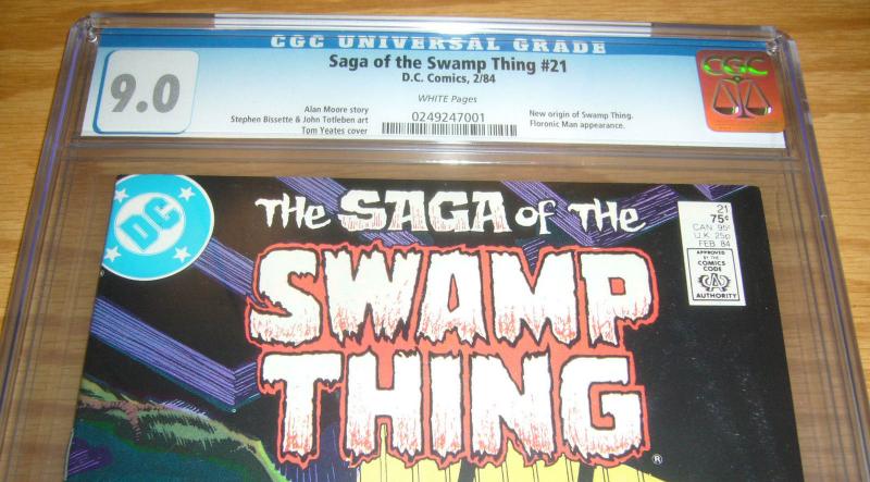 Saga of the Swamp Thing #21 CGC 9.0 new origin - alan moore - stephen bissette