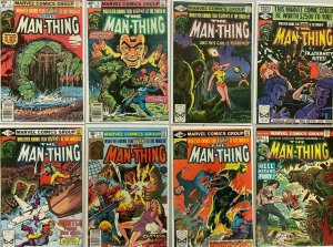Man-Thing comic lot 16 different avg 5.0 VG/FN (range 4.0-6.0) (1974-81)