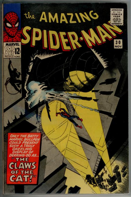 Amazing Spider-Man  #30 CGC 8.0 Off-WHITE pages; 1st app of The Cat