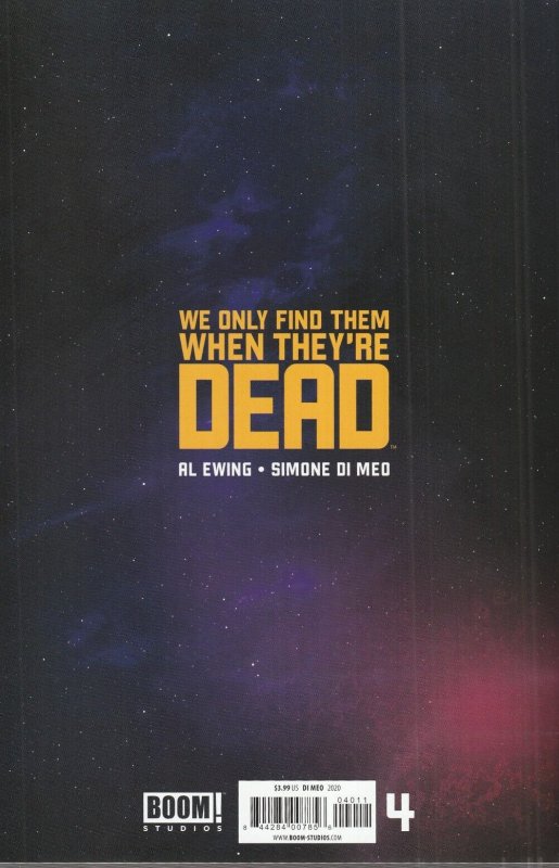 We Only Find Them When They're Dead # 4 Cover A Boom! 2020 [Q9]