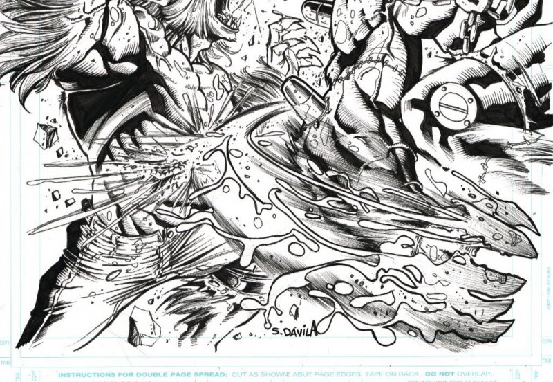 Sergio Davila Werewolf by Night #3 Original Cover Art Marvel Signed Published