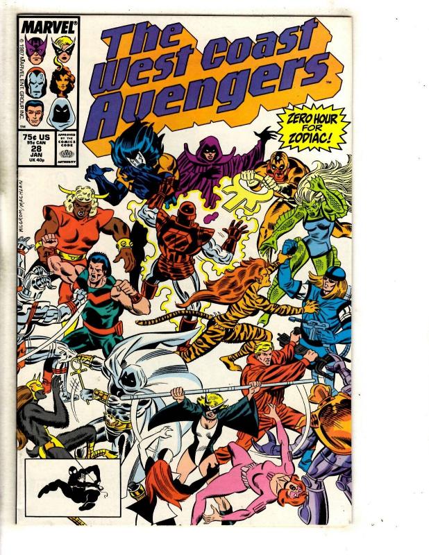 10 West Coast Avengers Marvel Comic Books # 21 22 23 24 25 26 27 28 29 30 CR42