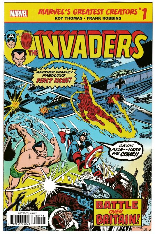 True Believers Invaders #1 Reprints 1975 Issue (Marvel, 2019) NM
