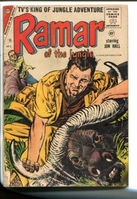 RAMAR OF THE JUNGLE- #5 1958-CHARLTON-JON HALL-MAURICE WHITMAN-vg