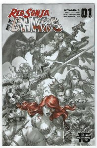 Red Sonja Age Of Chaos # 1 Quah Hell Red 1:40 Variant Dynamite NM