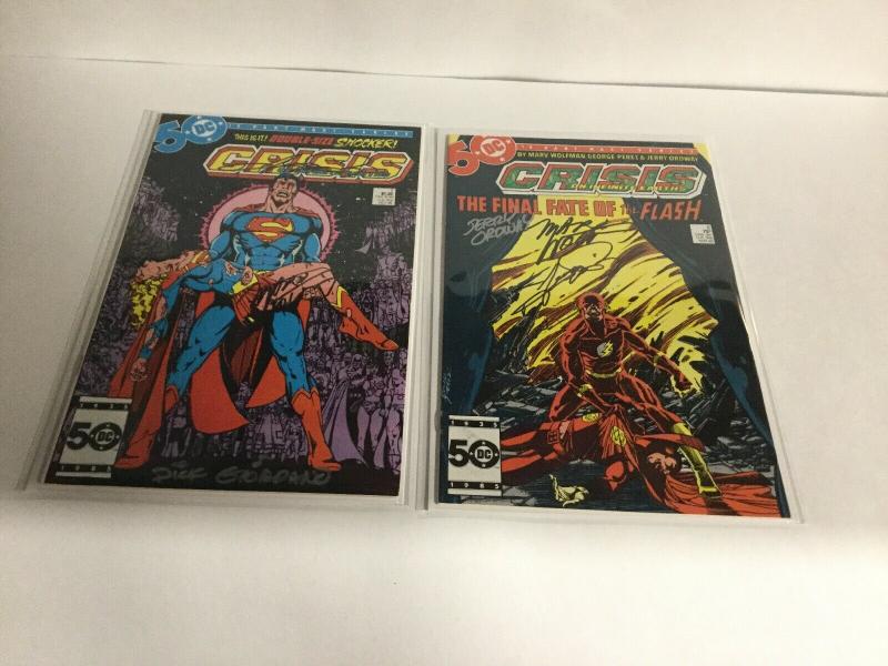 Crisis On Infinite Earths 1-12 Very Fine Signed By Giordano Pérez Wolfman Ordway