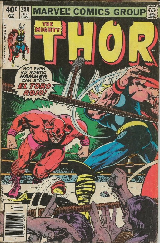 Thor #290 ORIGINAL Vintage 1979 Marvel Comics El Toro Rojo 