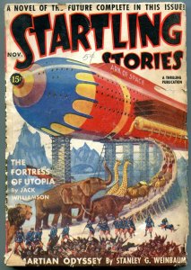 Startling Stories Pulp November 1939- Jack Binder- Rocket cover G+