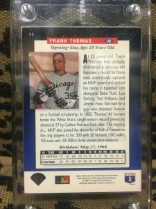 FRANK THOMAS UPPER DECK #55 1994 CARD In Plexi VF+/NM
