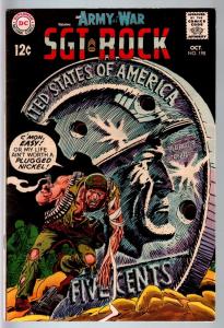 OUR ARMY AT WAR #198 1968-DC WAR COMIC-SGT. ROCK-VF- VF-