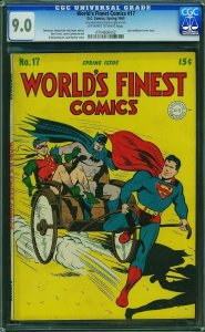 World's Finest Comics #17 (1945) CGC 9.0 VFNM