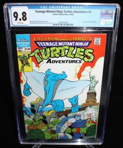 Teenage Mutant Ninja Turtles Adventures #5 (CGC 9.8) 1st App. of Man Ray - 1989