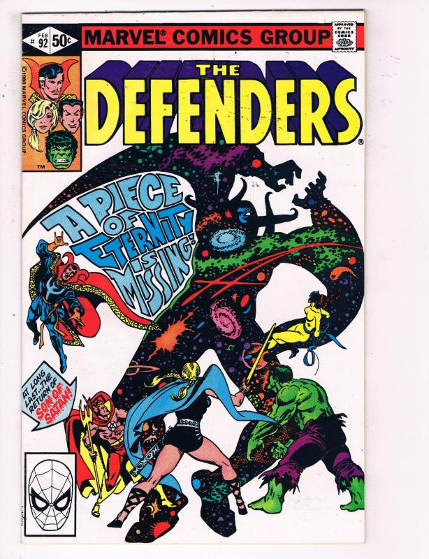 The Defenders #92 VF Marvel Comics Group Comic Book Hulk Avengers DE24