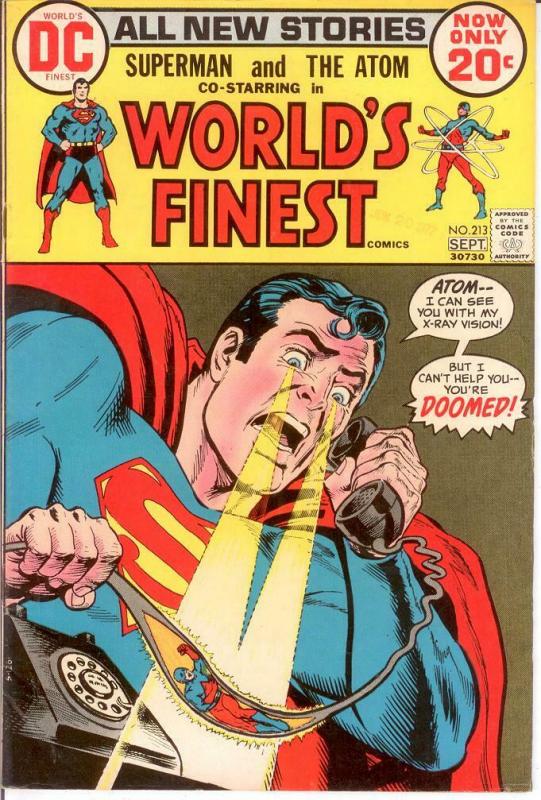 WORLDS FINEST 213 VF Sept. 1972 COMICS BOOK